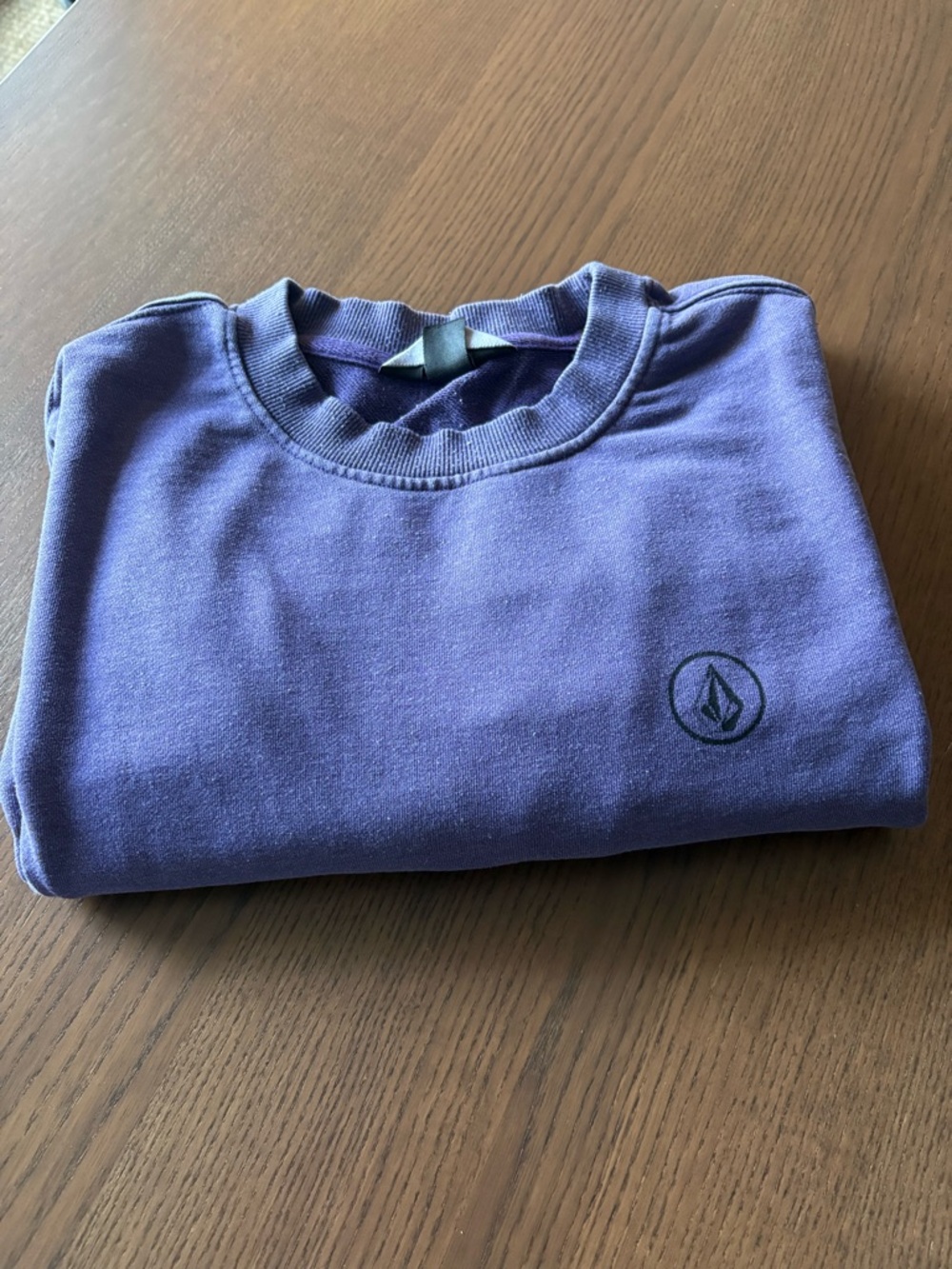 Volcom Purple Crewneck Sweatshirt with Logo